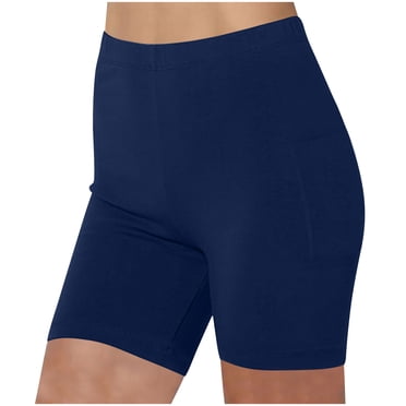 Lenpel Biker Shorts for Women Soft High Waisted Boxer Running Yoga Gym Shorts Athletic Workout Shorts with Pockets