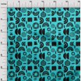 thumbnail image 3 of oneOone Tissu Georgette Viscose Bleu Turquoise Abstrait pour Robe Tissu Imprimé au Mètre 42 Pouces de Large, 3 of 4