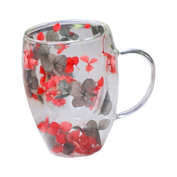 Double Walled Glass Coffee Cups 300ml Borosilicate Glass Cappuccino Mugs Tea Mug Style A