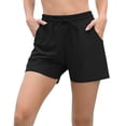 thumbnail image 4 of Charmo Short de Bain pour Femmes Taille Élastique Boardshort Shorty Culotte Intégrée Bas de Maillot, 4 of 6