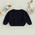 thumbnail image 2 of Toddler Baby  Neck Sweaters  Long Sleeve Solid Color Loose Knitted Pullovers, 2 of 7