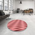 thumbnail image 4 of Ahgly Tapis Rond Lavable en Machine Intérieur Transitionnel Rose Corail Clair, 8 Pieds Rond, 4 of 7