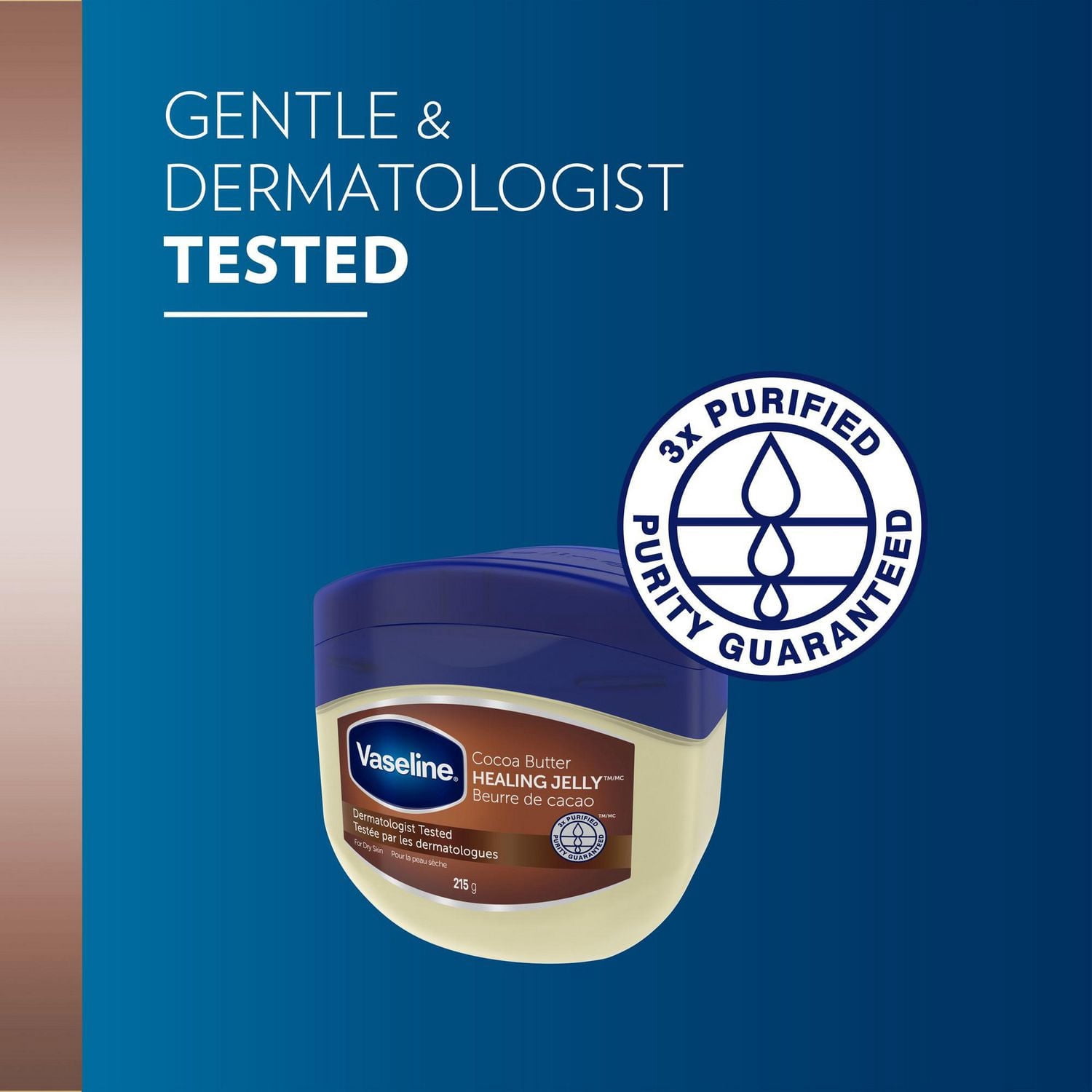 Vaseline Gelée Réparatrice Beurre de Cacao pour Peau Sèche, 215 g