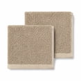 thumbnail image 1 of Swift Home Débarbouillettes 100 % coton, d’une douceur luxueuse, très absorbantes, séchage rapide, 2 pièces, Taupe, 1 of 4