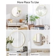thumbnail image 3 of BeesClover Bathroom Mirrors for Over Sink, Wall Mount Bathroom Mirror, Metal Rounded Corner Framed Vanity Mirror, 3 of 9