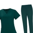 thumbnail image 3 of TISHITA Nursing Scrub Set Comfortable Breathable with Pockets Fashion Tops Pants Green Color L, 3 of 8