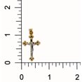 thumbnail image 4 of 14k Two-tone Gold Polished Crucifix Pendant and Cable Chain, 4 of 5