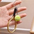 thumbnail image 1 of Amzcrzy A Chopper Mini Tennis Racket Keychain Simulated Mini Tennis Racket Keychain Sports Equipment Gift Dorm Room Essentials Home Improvement Birthday Gifts for Men Home Organization, 1 of 2