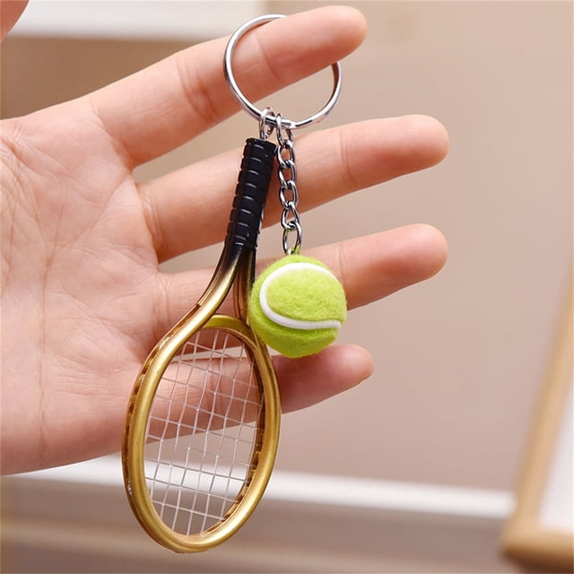 Amzcrzy A Chopper Mini Tennis Racket Keychain Simulated Mini Tennis Racket Keychain Sports Equipment Gift Dorm Room Essentials Home Improvement Birthday Gifts for Men Home Organization