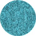 thumbnail image 1 of Ahgly Company Tapis Rond Lavable en Machine Intérieur Transitionnel Vert Cyan Foncé, 5 Pieds Rond, 1 of 7