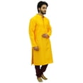 thumbnail image 3 of Atasi Ethnic Men's Yellow Kurta Pyjama Set Bollywood Designer Shirt-XXX-Large, 3 of 6