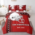 thumbnail image 1 of YST American Football Sports Comforter Set, Polyester Bed-in-a-Bag with Sheets, Twin Size (7 Count), 1 of 5
