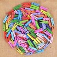 thumbnail image 4 of LNGOOR 100 Pcs Pince à Reliure en Bois de Couleurs Assorties, 4 of 5