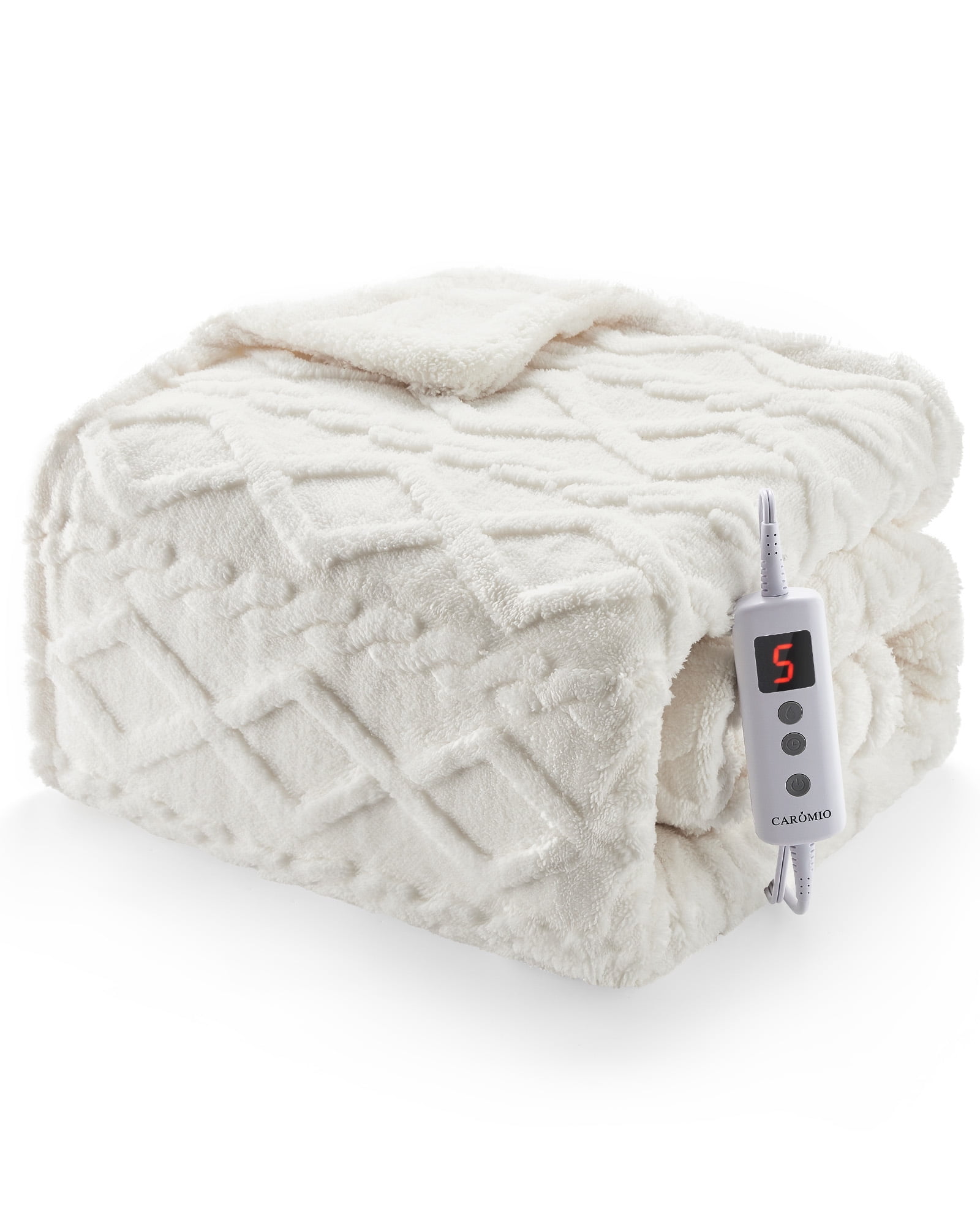 Electric Heated Throw Blanket - 10 Adjustable Heat Levels, 10-Hour Timer, ETL Certified, Portable, Washable, Fast Heating - 50x60 inches