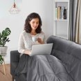thumbnail image 1 of Gymax 7lbs Weighted Blankets Twin Size Cotton w/ Glass Beads, 1 of 10