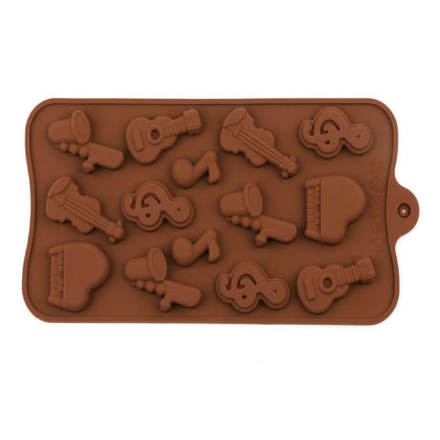 Instruments de Musique Moule à Gâteau Notes de Musique en Silicone Moule à Bonbons Mignon Moule Fondant