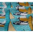 thumbnail image 5 of oneOone Cotton Jersey Turquoise Blue Fabric Nautical Craft Projects Decor Fabric Printed By The Yard 58 Inch Wide, 5 of 5
