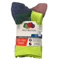 thumbnail image 1 of Fruit Of The Loom P3 Ohf Poly Hcrw Cmf Socks, 9-11, Assorted 1, 1 of 1