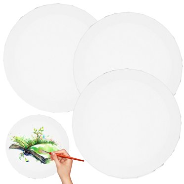 3 Pcs Panneau de Toile de Peinture Planches de Toile pour Peinture Formes Rondes Planches de Peinture Outils de Peinture