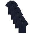 thumbnail image 1 of 5-Pack School Uniform Tagless Polo Tshirt for Little Boys & Big Boys, 1 of 7