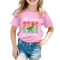 thumbnail image 4 of LUOGENLI T-Shirt pour Filles Garçon et Fille Mode Décontractée Imprimé Col Rond Ample Manche Courte T-Shirt Haut Boho Maxi Hauts 8-9 Ans, 4 of 4