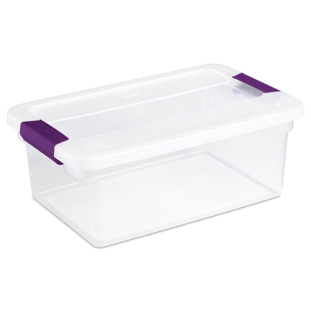 Sterilite Contenant de Rangement Empilable en Plastique de 15 Qt avec Couvercle, Transparent (Lot de 24)