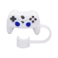 thumbnail image 1 of WIFKLSIIPG 1PCS Couvre-Paille Capuchon Compatible avec 20 Gobelets de 30&40 Oz Embout de Paille Convient à 0.4 Po Réutilisable Baseball Basketball Soccer Embouts de Paille en Silicone Couvercles(Blanc), 1 of 3