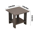 thumbnail image 3 of SLYNSHome Table de Chevet pour Chambre, Table de Chevet à 2 Niveaux Petite Table à Thé pour Salon - Gris, 3 of 7