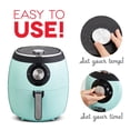 thumbnail image 2 of Dash DFAF455GBAQ01 Deluxe Electric Air Fryer + Oven Cooker with Temperature Control Non Stick Fry Basket Recipe Guide + Auto Shut Off Feature 6 qt Aqua, 2 of 6