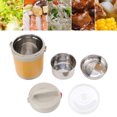 thumbnail image 4 of Food Thermal Jar 304 Stainless Steel Three Layers Portable Insulated Lunch Bento for Students Work, 4 of 7