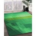thumbnail image 3 of Ahgly Tapis d'Intérieur Lavable en Machine Carré Transitionnel Vert Néon, 3 Pieds Carré, 3 of 7