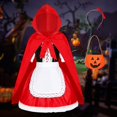 thumbnail image 2 of for Women Halloween Dress Attire Little Red Riding Hood Outfit Performance Apparel for Parties and Events, 2 of 7
