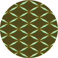 thumbnail image 1 of Ahgly Company Tapis de Zone Rond d'Intérieur Lavable à la Machine, Style Transitionnel, Vert Oignon Vert, 3 Pieds Rond, 1 of 7