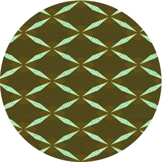 Ahgly Company Tapis de Zone Rond d'Intérieur Lavable à la Machine, Style Transitionnel, Vert Oignon Vert, 3 Pieds Rond