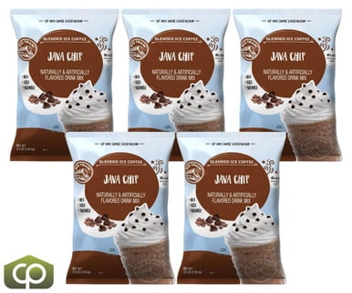 Big Train Irresistible Mocha Java Chip Blended Ice Coffee Mix – Premium Arabica Coffee Base & Decadent Semisweet Chocolate Chunks, 3.5 lb. Pouch – Wholesale 5/Case Commercial Master Supply Pack