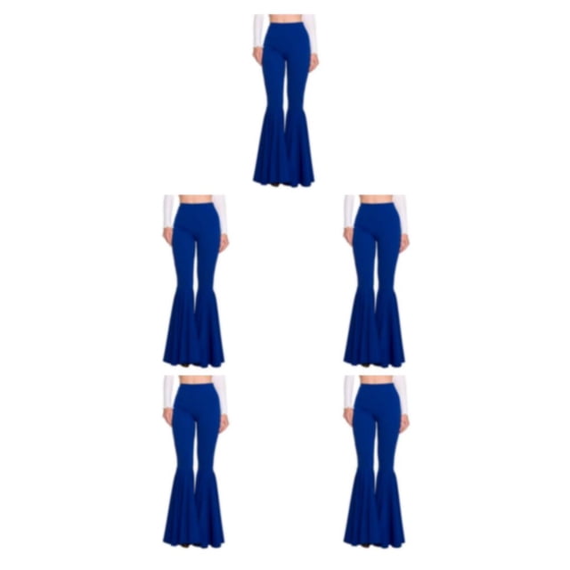 Transemion Stretchy Woman Pants Lightweight Multiple Sizes Available Comfortable Trousers navy blue L 5Set