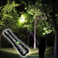 thumbnail image 1 of Rechargeable LED Flashlight 100000 Lumens Zoomable IPX45 Waterproof for Home Emergency and Outdoor Use, 1 of 9