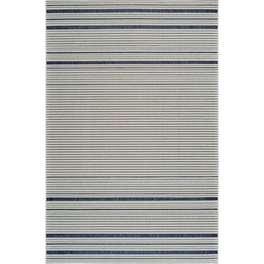 Rug Branch Maise Abstract Indoor Outdoor Area Rug, Cream Blue, Modern - Entryway, Hallway, Bathroom, and Kitchen