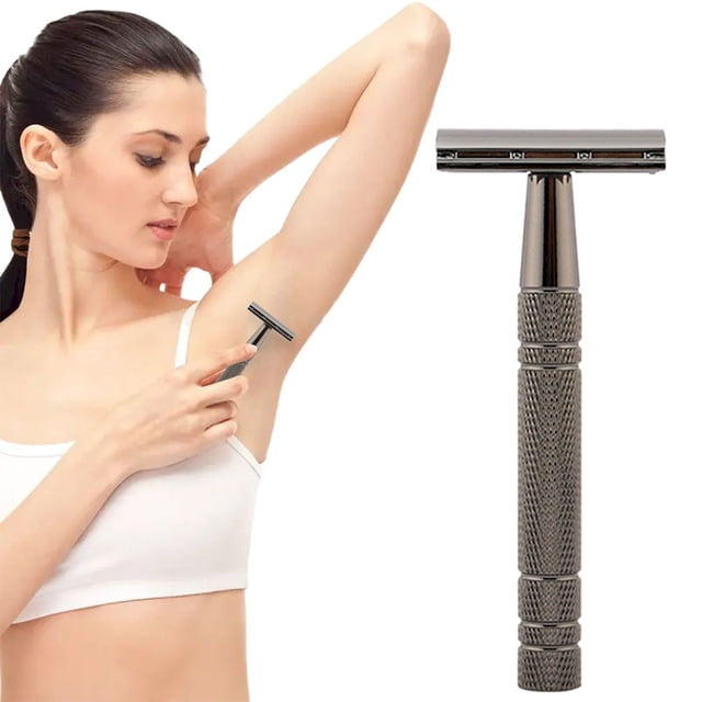 Bradem Rasoir pour Bords de Sécurité Réutilisable - avec 10 Bords Doubles, Sécuritaire pour Hommes et Femmes, Conception Durable