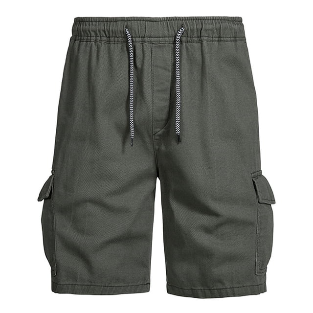 Diufon Men's Athletic Shorts Drawstring Waisted Outdoor Sport Shorts Spring Summer Hiking Shorts with Pockets