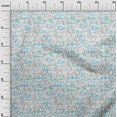thumbnail image 3 of oneOone Cotton Silk Turquoise Blue Fabric Text Craft Projects Decor Fabric Printed By The Yard 42 Inch Wide, 3 of 5