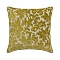 thumbnail image 1 of Throw Pillow Covers, Decorative Green 16"x16" (40x40 cm) Throw Pillow Covers, Velvet Velvet Throw Pillows For Sofa, Floral Pattern Modern Style - Chartreuse Flowery, 1 of 3