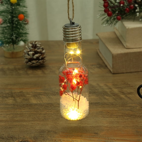 Christmas Decorations Indoor Outdoor,Home Decoration Christmas Decor Hanging Bottle Light Christmas Lamp Decorations Christmas Tree Bulb 13x4.5cm Light Bulb Decorative Items Gift Clear Light Bulbs