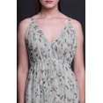 thumbnail image 3 of Bimba Robe Longue à Imprimé Floral pour Femme, Bretelles Spaghetti, Col en V, Maxi, Tenue de Plage - Très Petit, 3 of 4