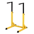 thumbnail image 1 of Soozier Adjustable Heavy Duty Dip Station Strength Training for Gym, Yellow, 1 of 9