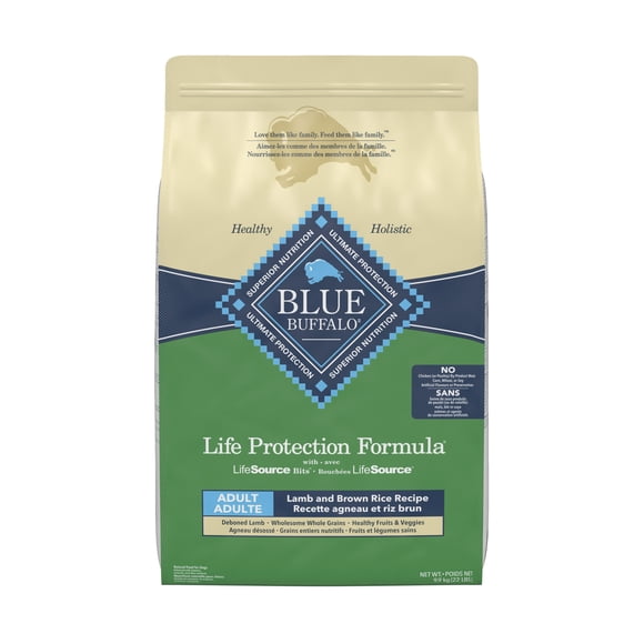 BLUE Life Protection Formula Adulte Agneau & Riz Brun Nourriture Sèche pour Chiens 9.9kg