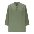 thumbnail image 4 of Swstbby Liquidation d'Économies d'Été! Hauts d'Été pour Femmes, pour Femmes T-Shirts d'Été Décontractés à Manches Courtes à Col Rond Amples Blouse Vert m, 4 of 5