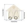 thumbnail image 3 of TopLLC Keychains Wooden DIY Couple Key Wall Hanging Car Keychain Small Gifts Onion cut, 3 of 9