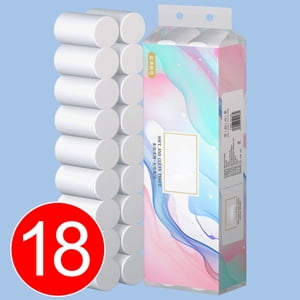 Cameland 18 Rolls Of Toilet Paper 4-layer Toilet paper kitchen paper wooden paddles household hand towels affordable packaging