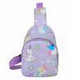 thumbnail image 1 of Children Cute Cartoon Print Nylon Chest Bags Mini Crossbody Bags (Purple), 1 of 9
